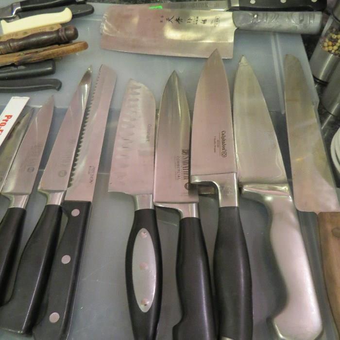Calphalon knife, Sabatier Commercial knives, etc.