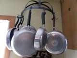 Pot Rack with Pots/Pans