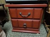 Red Wooden Nightstand