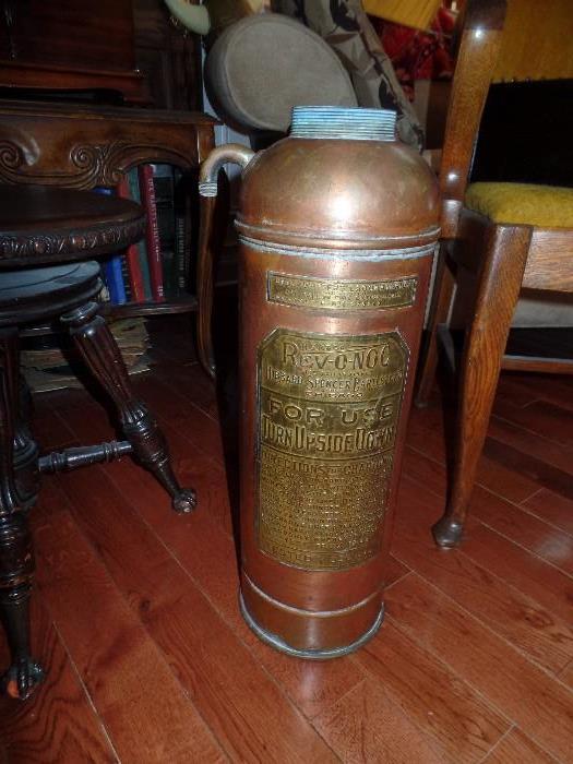 Fire extinguisher-copper and brass