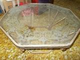 Octagonal Glass Top Coffee Table