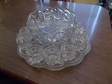 LARGE clear Punch Bowl - 12 Punch Cups - Underplate - Nice Set!!!!