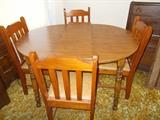 Table ad 4 chairs...would be great for breakfast area; camp; or student's apartment...GREAT condition!!!!!!