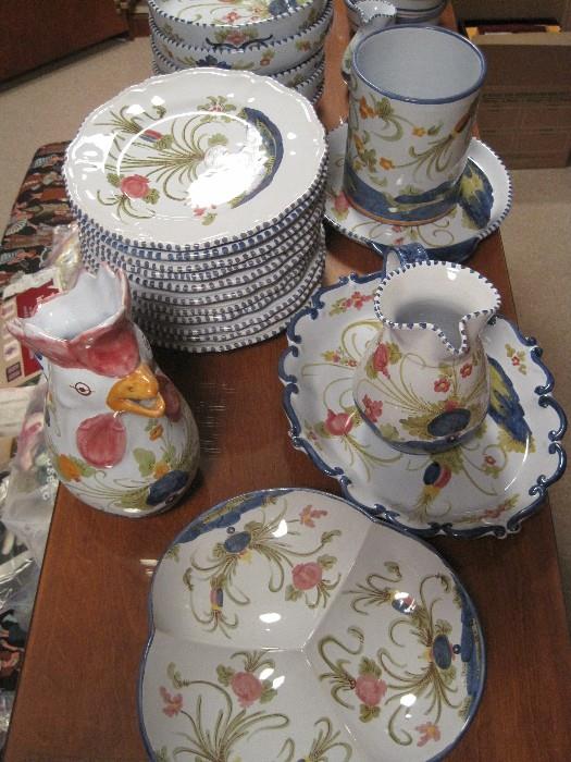 Large quantity of Fusari Orvieto Majolica Pottery.