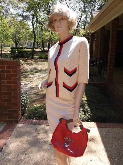 1960's knit skirt & top