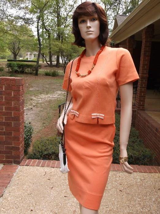 1960's two piece knit dress