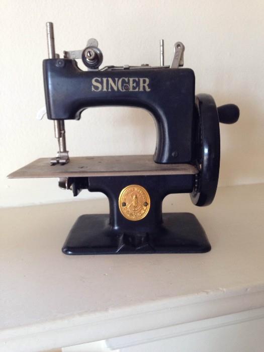 Antique Hand Crank Miniature Sewing Machine