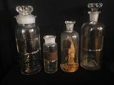 Example of apothecary jars, I have preserved the labels as best as possible.