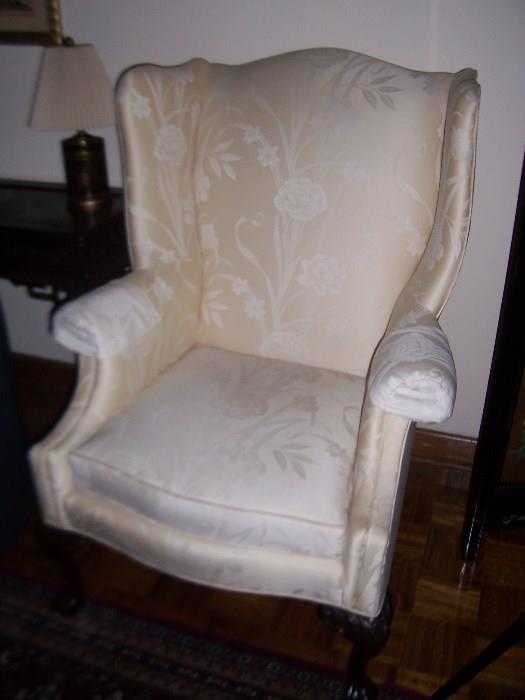 Oversized Baker Queen Anne Style Wing Back Chairs $425 each