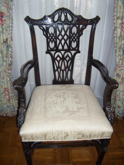 Pair of Chinese Chippendale Armchairs, $595 each