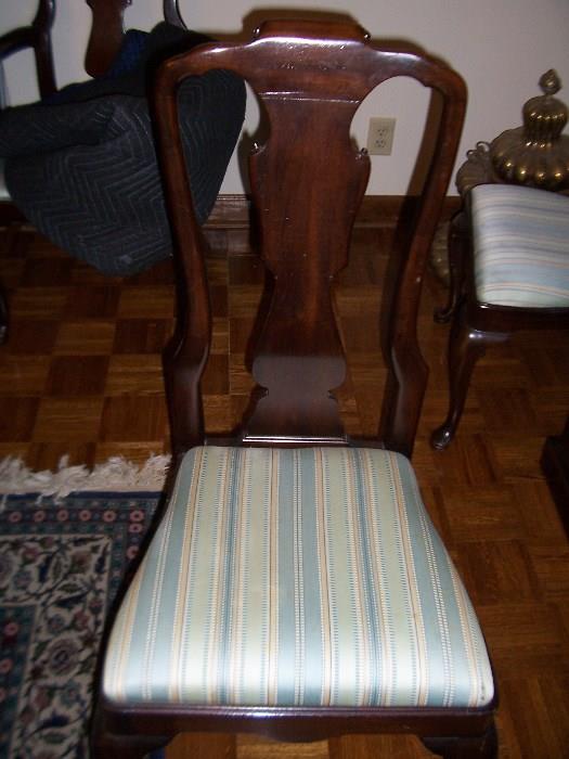 (8) Chippendale Queen Anne style Dining Chairs, with Banquet Table, $2,900 for set