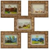 1055  E. H. Pohl (1874-1956 San Diego, CA)
Five California landscapes, each signed lower right: E.H. Pohl, each: pastel on paper laid to board under glass, each paper size: 4.5'' H x 6'' W, est: $400/600

Note: Each sight size: 4'' x 5.5''.  Provenance: Private Collection, Santa Monica, CA.  Condition: Visual: Each: Generally good condition.    Your bid indicates acceptance of our Conditions of Sale.  AS-IS.  ALL SALES FINAL