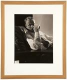 1084  Edward Steichen (1879-1973 New York, NY)
''Sinclair Lewis'', unsigned, artist's studio stamp verso, titled and dated in pencil verso: 1932, gelatin silver print on paper under glass, paper size: 17'' H x 14'' W, est: $2000/3000

Note: Inscribed in pencil verso: Exh. #133 / Book pl. 185 / 1932 and with other printer notations.  Provenance: Private Collection, Los Angeles, CA.  Condition: Visual: Generally good condition. A 2mm surface abrasion on the figure's forehead. Hinged with two layers of archival paper tape along the upper edge to the back mat.    Your bid indicates acceptance of our Conditions of Sale.  AS-IS.  ALL SALES FINAL