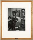 1104  Yousuf Karsh (1908-2002 Canadian)
''Norman Rockwell'',  1956, signed in ink on the mount lower left: Karsh, with the artist's studio stamp on the mounting board and titled in pencil, gelatin silver print on paper under glass, paper size: 19.75'' H x 15.75'' W, est: $1500/2500

Provenance: Sale, Christie's, New York, NY, 10 October 1991, lot  239 (aftersale); acquired by the present owner from the above, Private Collection, Los Angeles, CA.  Condition: Visual: Generally good condition. Photograph mounted as stated and mounting board tipped into a second mat.    Your bid indicates acceptance of our Conditions of Sale.  AS-IS.  ALL SALES FINAL