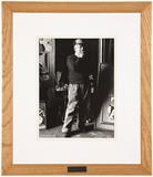 1106  Sanford H. Roth (1906-1962 New York, NY)
Pablo Picasso standing in his studio, 1951, recto unsigned, gelatin silver print on paper under glass, sight size: 13.25'' H x 10'' W, est: $500/800

Provenance: Sale, Butterfields, San Francisco, CA, 21 November 1993, lot 1934 ($287); acquired by the present owner from the above, Private Collection, Los Angeles, CA.  Condition: Visual: Generally good condition. Diagonal creases in the paper in the four corners, particularly the upper right. Glued into the archival mat, verso not viewable. Appears to be hinged to the back mat.    Your bid indicates acceptance of our Conditions of Sale.  AS-IS.  ALL SALES FINAL