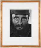1132  Yousuf Karsh (1908-2002 Canadian)
''Fidel Castro'', signed in ink on the mount lower left: Karsh, artist's studio stamp on the mounting board and titled and dated in pencil: 1971, numbered on the board backing: YK003, gelatin silver print on paper under glass, est: $2500/3500

Provenance: sale, Christie's, New York, NY, 10 October 1991, lot  240 (aftersale); acquired by the present owner from the above, Private Collection, Los Angeles, CA.  Condition: Visual: Generally good condition. Photograph mounted as stated and the mounting board tipped onto the front mat.    Your bid indicates acceptance of our Conditions of Sale.  AS-IS.  ALL SALES FINAL