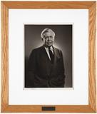 1133  Yousuf Karsh (1908-2002 Canadian)
''Valhjalmur Stefansson'', Standing portrait of the Canadian Arctic explorer and ethnologist, 1947, signed, inscribed and with copyright symbol in pencil on the paper lower left: Y. Karsh / Ottawa, gelatin silver print on paper under glass, image size: 11.75'' H x 9'' W, est: $400/600

Provenance: Collection of Bill Hersch; Private Collection, Los Angeles, CA.  Condition: Visual: Generally good condition. Taped in the corners and along the upper edge to the back mat.    Your bid indicates acceptance of our Conditions of Sale.  AS-IS.  ALL SALES FINAL