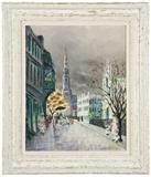 1174  George Orry-Kelly (1897-1964 New York, NY)
Street vendor with view of a church, signed lower right: Orry-Kelly, oil on board, 19.5'' H x 16'' W, est: $600/900

Note: George Orry-Kelly was a prolific costume designer who worked on over 300 productions in Hollywood. He was nominated for an Oscar for Best Costume Design four times winning three of them for ''An American in Paris'', ''Cole Porter's Les Girls'' and ''Some Like it Hot''.  Provenance: Private Estate, Los Angeles, CA, acquired directly from the artist; Private Collection, Pasadena, CA, gifted from the above.  Condition: Visual: Generally good condition.  Blacklight: No evidence of restoration under blacklight.  Your bid indicates acceptance of our Conditions of Sale.  AS-IS.  ALL SALES FINAL