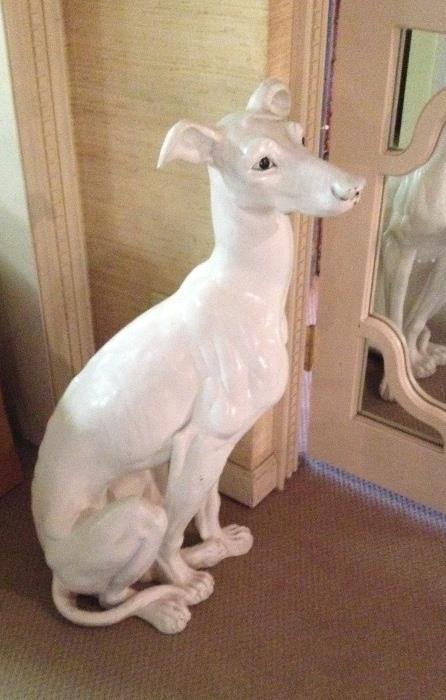 Large Greyhound / Whippet Dog Statue 