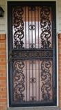 BLACK WROUGHT IRON SECURITY DOOR