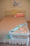 Full headboard and rails with clean mattress set.