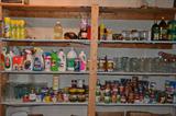 Mrs Clean lived here and she stocked up! Cleaning supplies and canned goods including many gourmet items. There is much more than pictured!