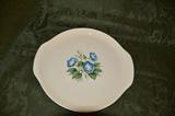 Universal Pottery Ballerina platter with blue morning glory pattern. Made in USA There are 3 of these.