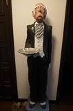 Carved wood sculpture by Jack Dowd, "Butler ll"