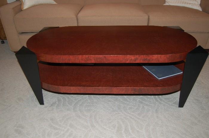 Art Deco oval coffee table