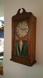 Cool clock with stained glass door but NOT OLD