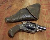 Belgian folding trigger, pocket revolver with original 'purse' c1880