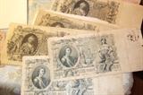 Russian bank notes - rubles - from the early 1900's - fantastic engravings....featuring Peter the Great and Katherine too :)