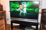 LARGE JVC rear projection HDTV - 2006, works great! Now showing Mary Poppins....comes with stand and DVD player