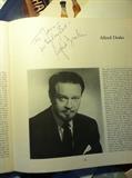 Alfred Drake personal dedication signature