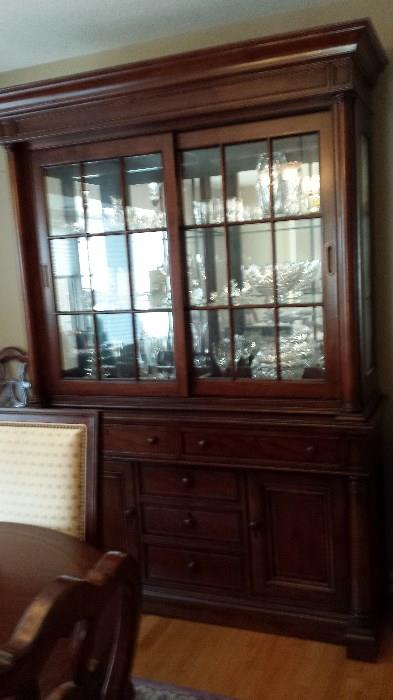 CHINA CABINET WITH DINING ROOM SET
