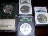 Graded UNC Silver Eagles