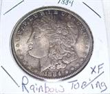 1884 Morgan Rainbow Toning
