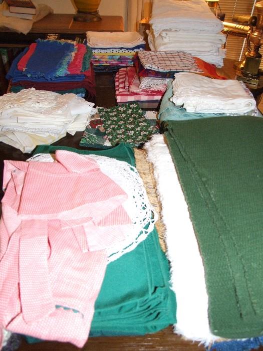 LINENS GALORE, VINTAGE AND NEW !!