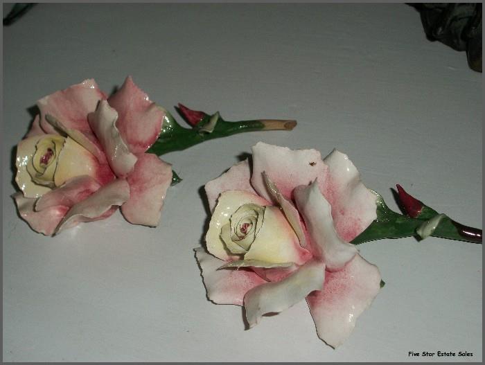 Very delicate porcelain roses.