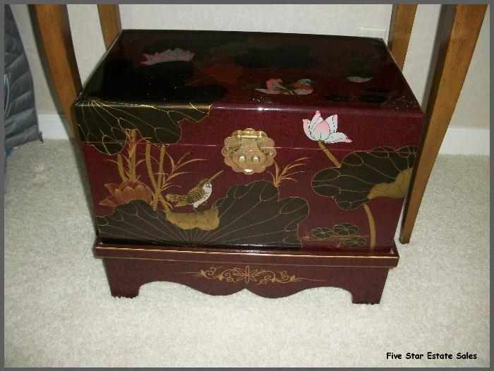 An Oriental chest.