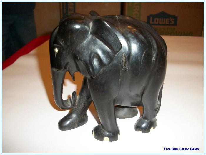 Ebony elephant - about 5 inches tall