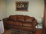 Sienna Brown Leather Sofa by Thomasville