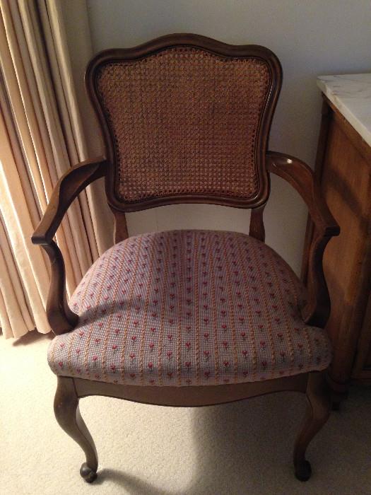 Queen Anne chair with pedipoint upholstery