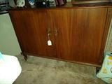 Mid 20th Century Lyric custom cabinet housing vintage audio equipment