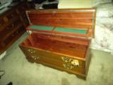 BLANKET CHEST
Cedar lined walnut trousseau chest by Lane