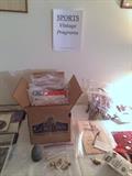 Many vintage sports programs and score cards.