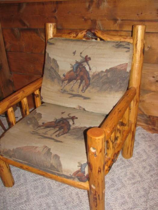 Pine Log Chair
