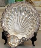 Shell Shape Silver Plate Serving Dish