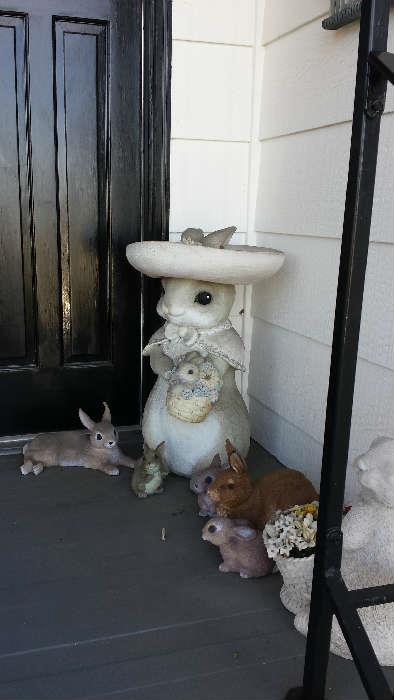 bunny statues