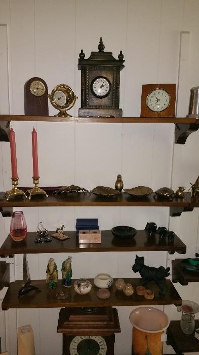 Clocks, 3 Piece Elephant Set, Brass Items and more